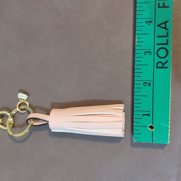 Tassel Purse Charm Keychain Clip Kitty Cat Gold Soft Pink NEW - Picture 5 of 5